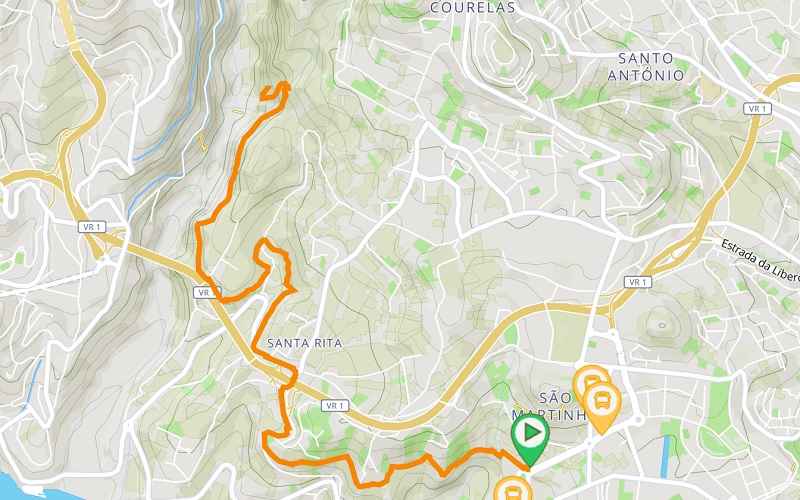 Trail map and elevation profile
