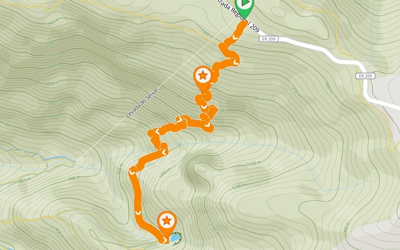 Trail map and elevation profile