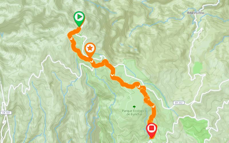 Trail map and elevation profile