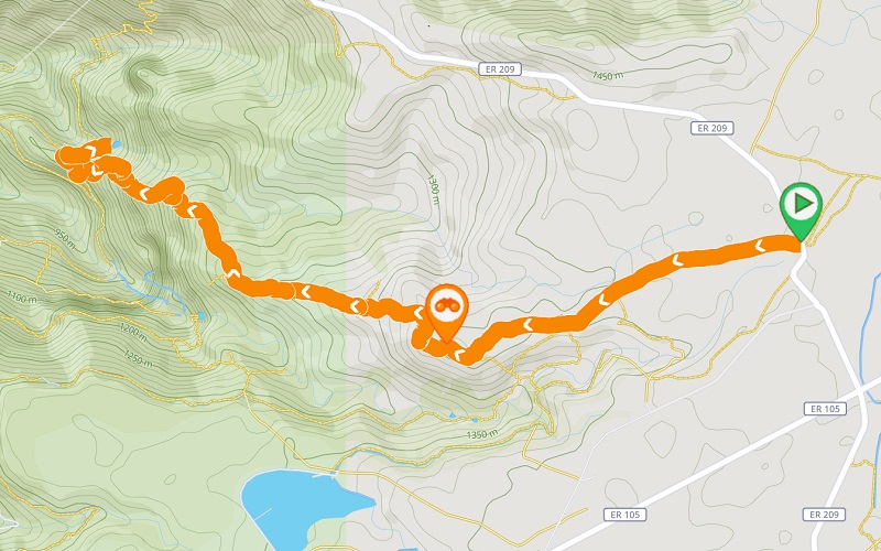 Trail map and elevation profile